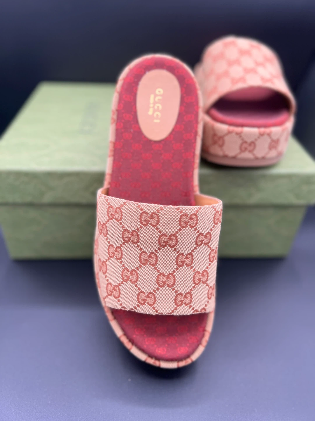 Authentic Gucci Slides Platform Sandals