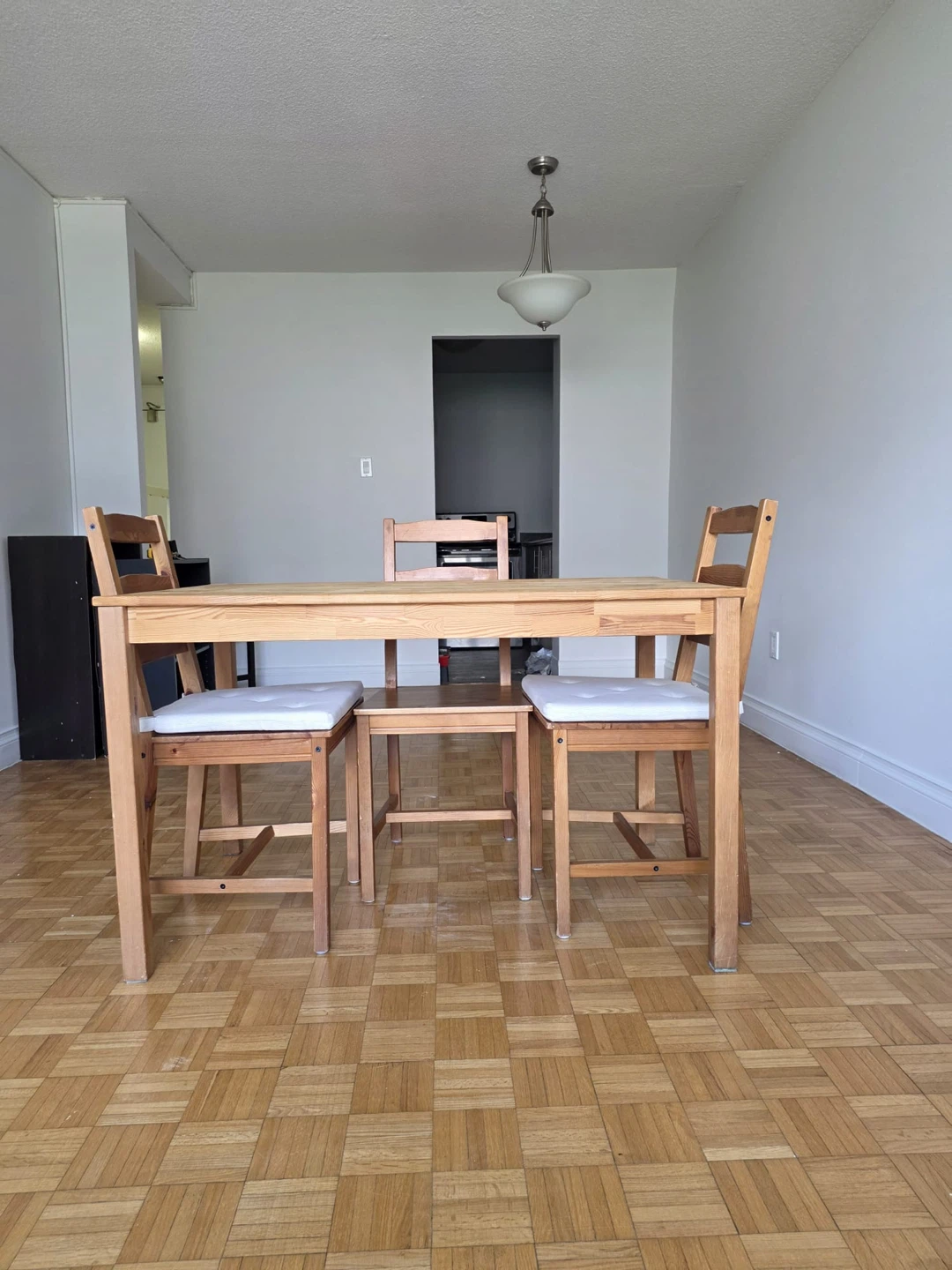 Wooden Dining Table with 3 Chairs
