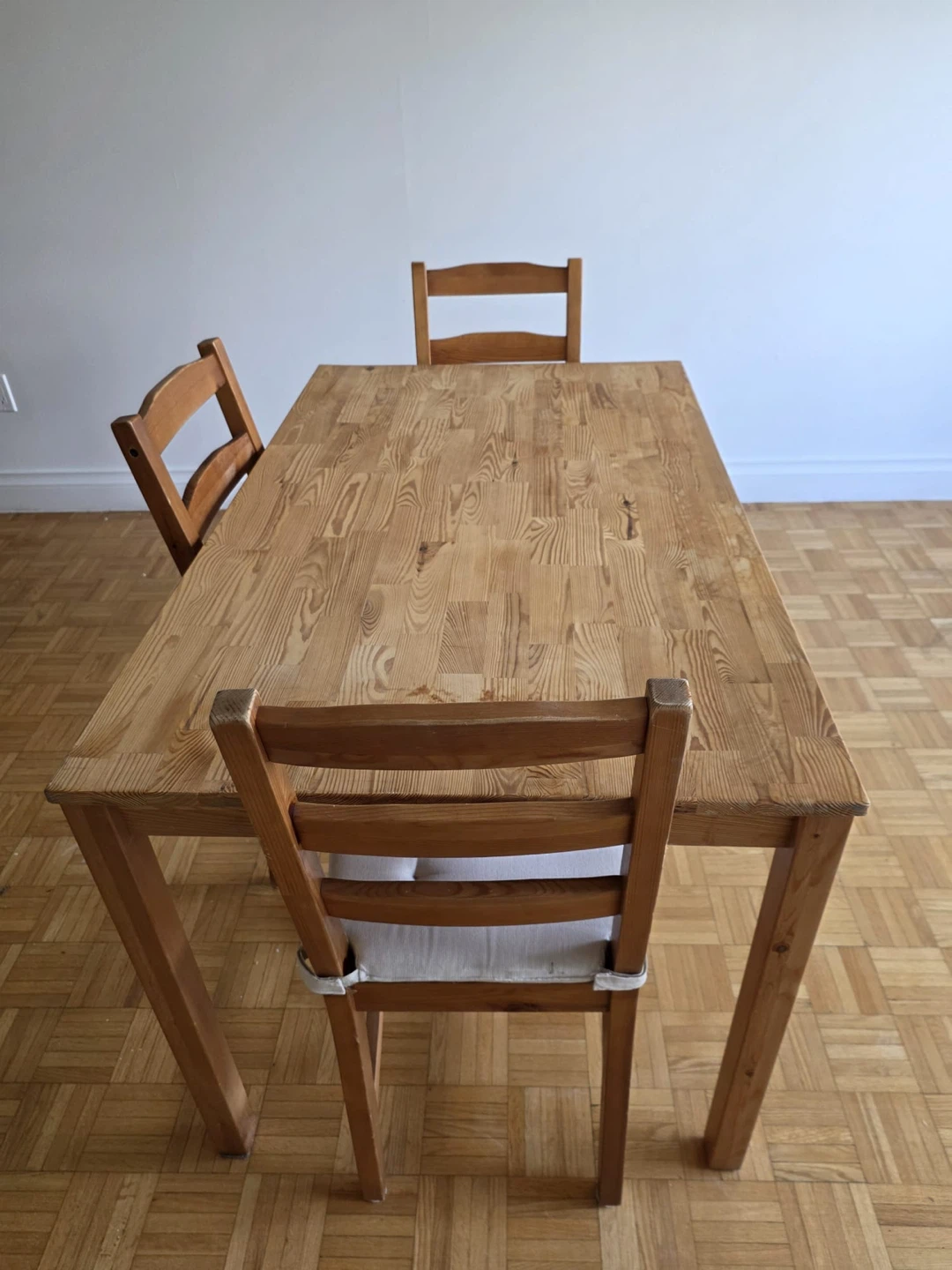 Wooden Dining Table with 3 Chairs - photo 4