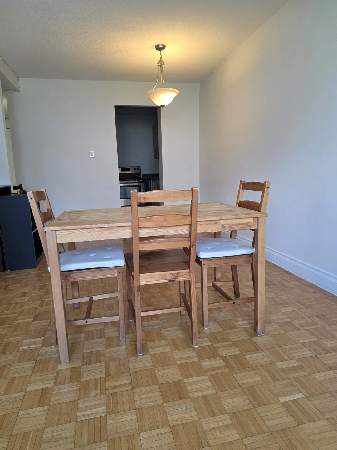Wooden Dining Table with 3 Chairs - photo 5