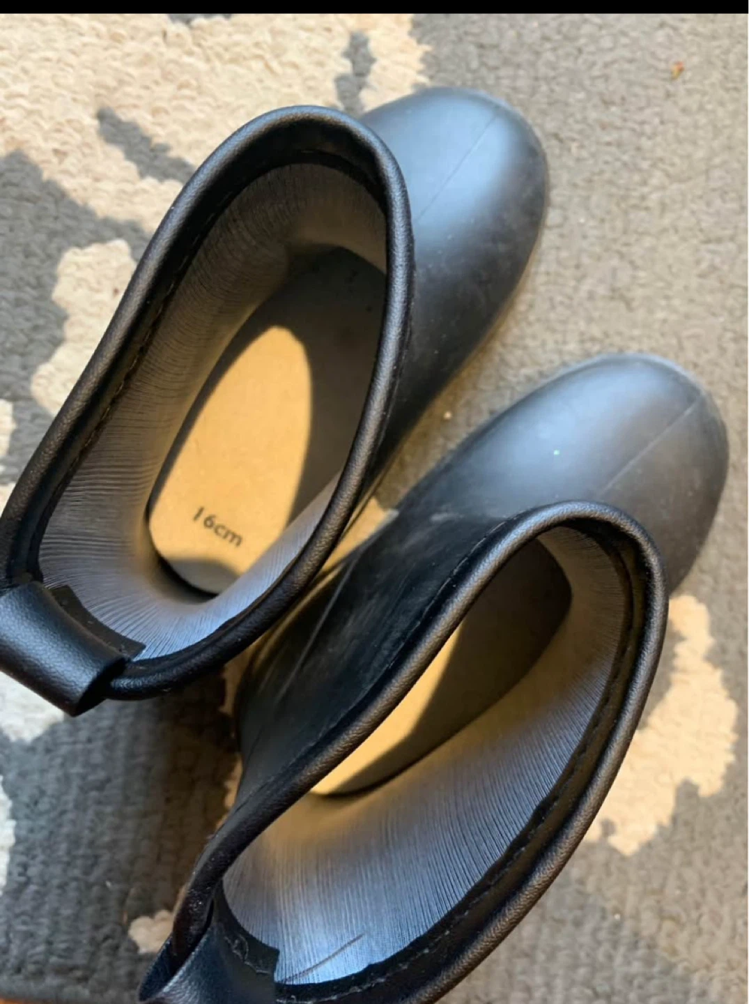 Black Rain Boots - Size 16cm (8.5-9) ⚽️ - photo 2