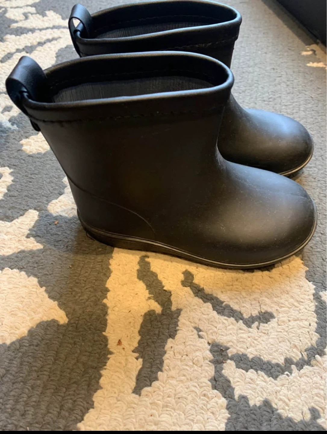 Black Rain Boots - Size 16cm (8.5-9) ⚽️