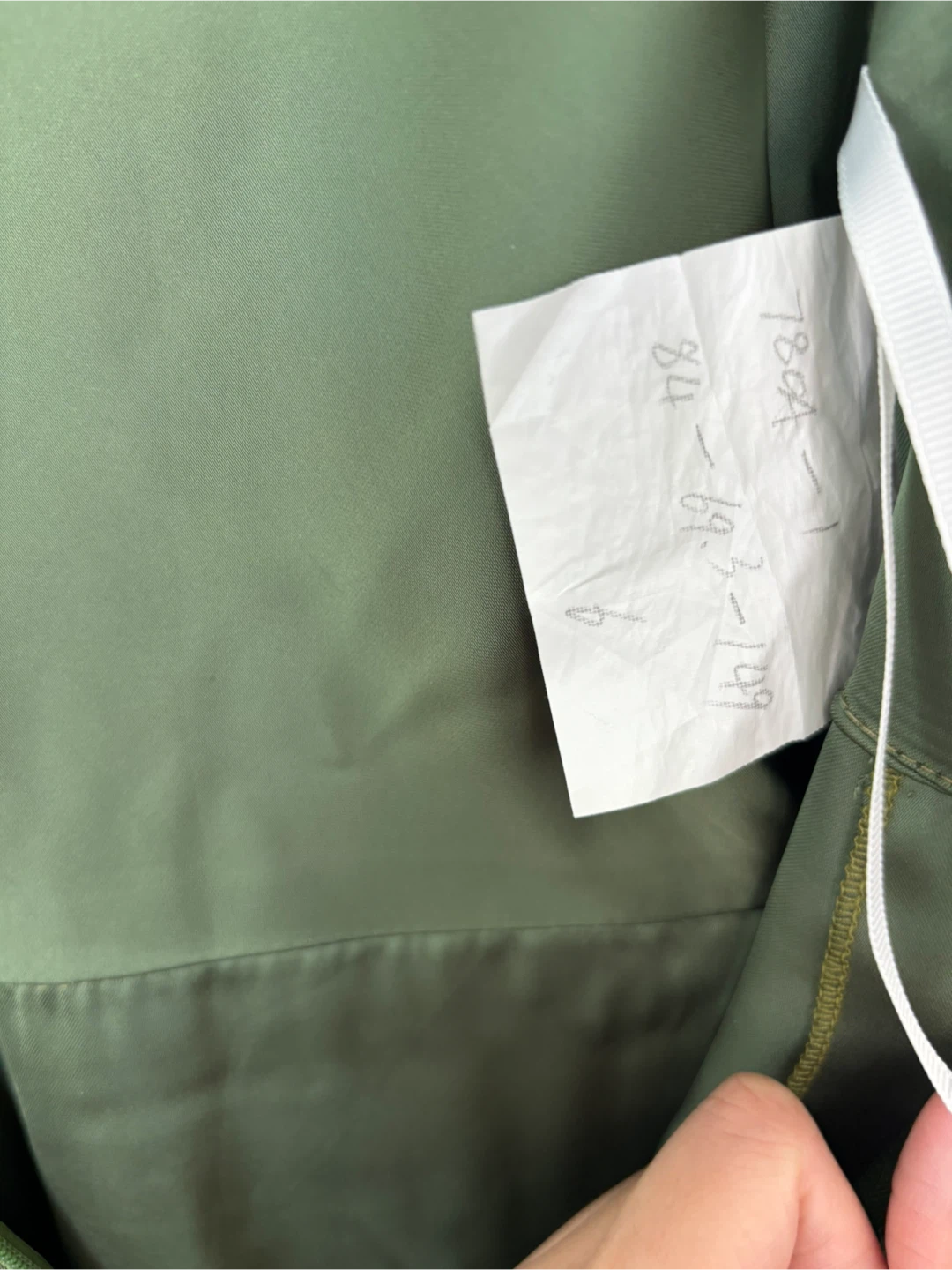 Satin Camisole Dress - Olive Green - photo 5