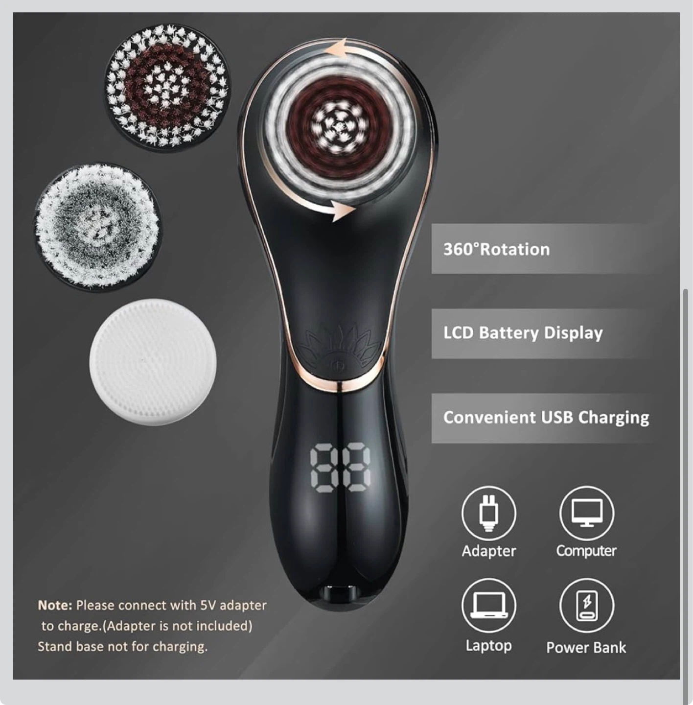 Gaurins Electric Facial Cleansing Brush - photo 4