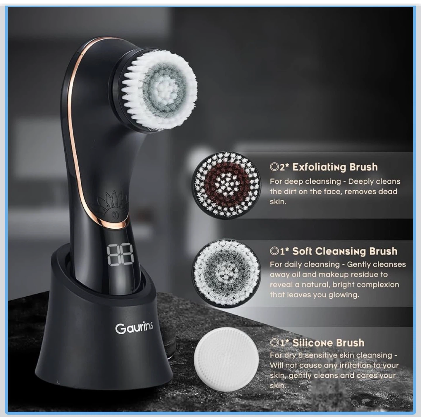 Gaurins Electric Facial Cleansing Brush