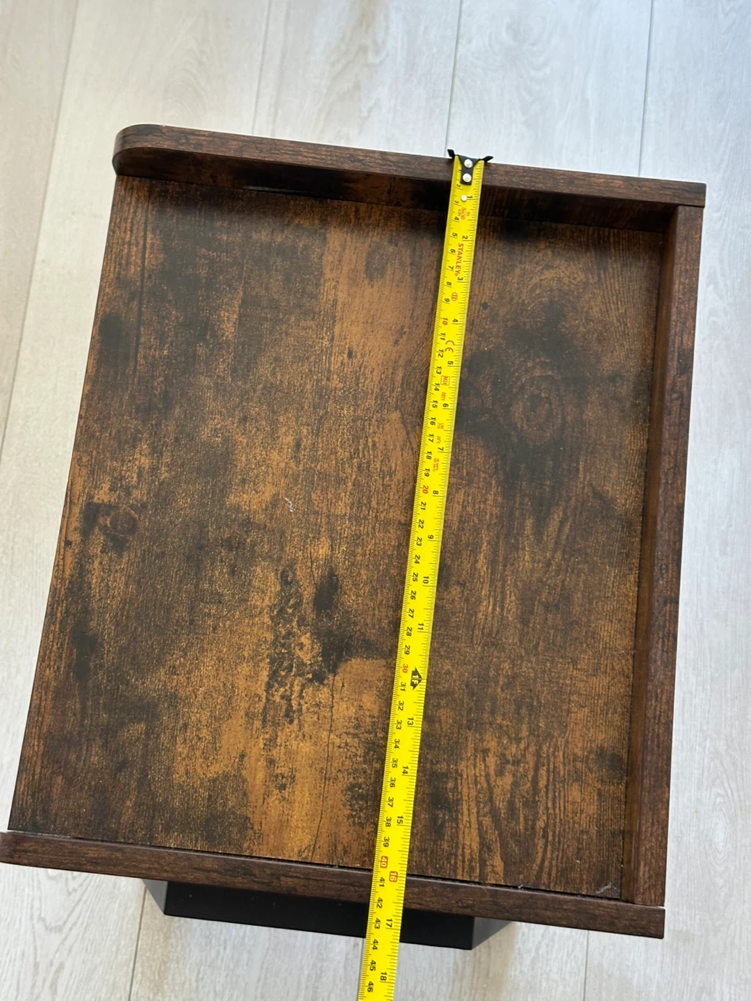 Rustic End Table with Storage Shelf - photo 5