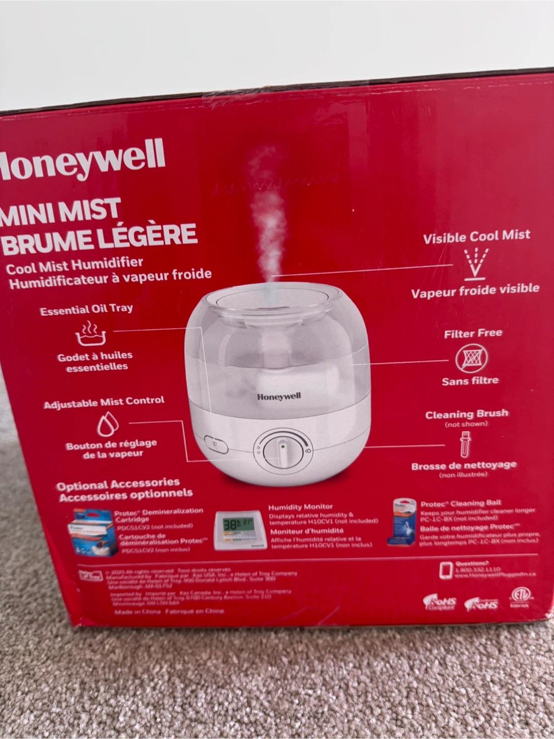 Honeywell Mini Mist Cool Mist Humidifier - photo 3