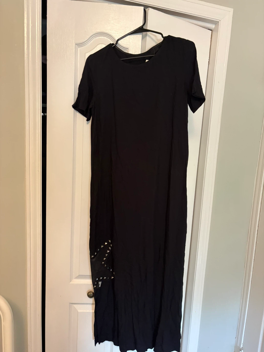 Love Moschino Black Studded Star Maxi Dress