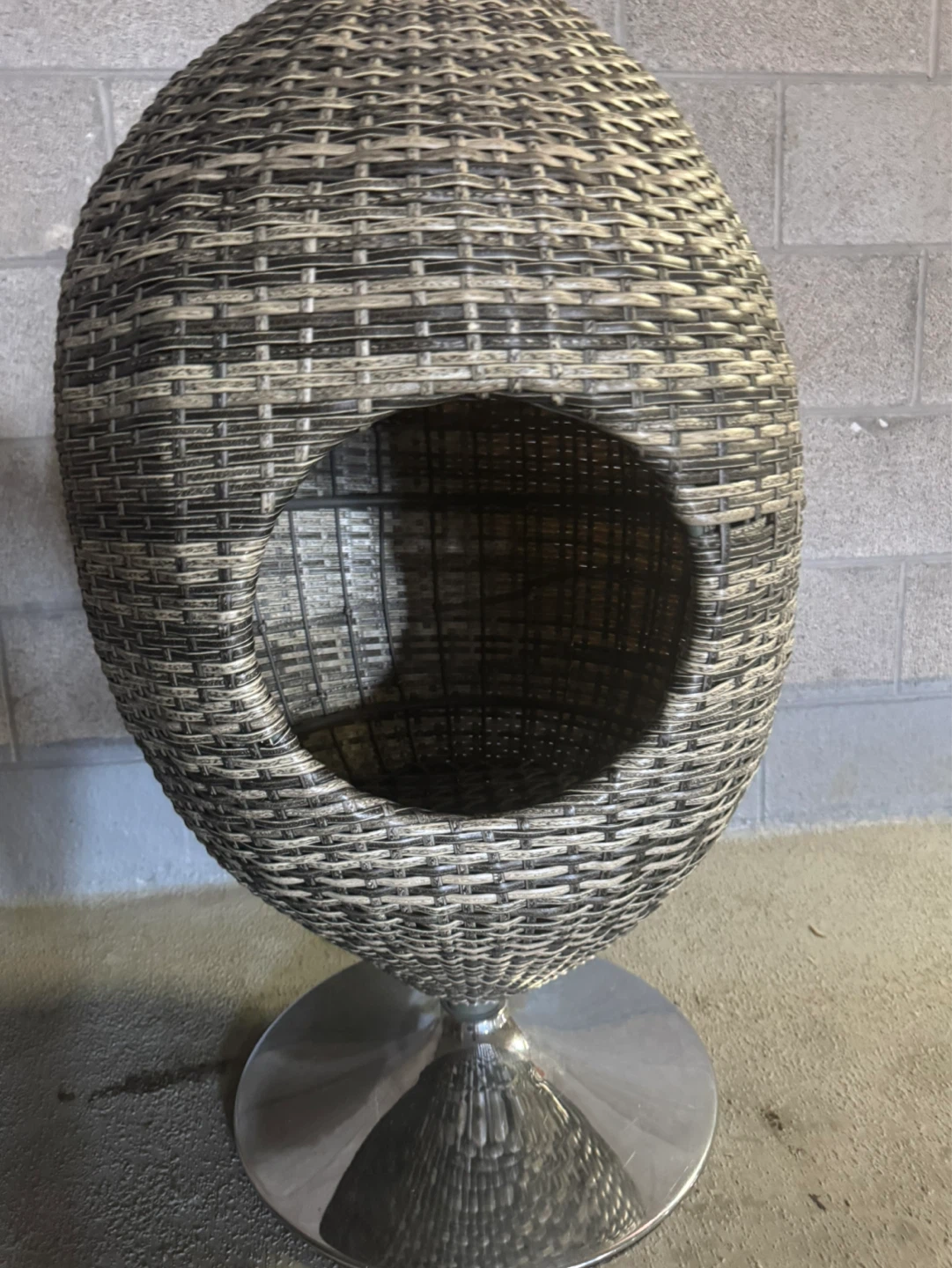 Woven Egg Shaped Pet Bed with Swivel Base - photo 5