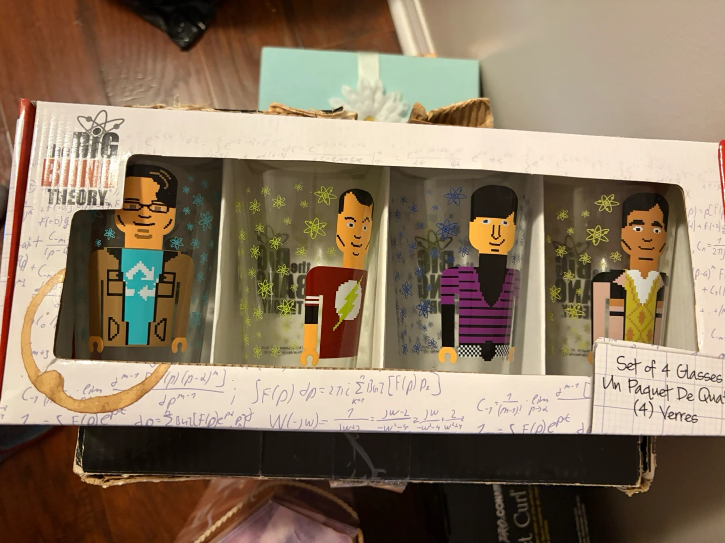The Big Bang Theory Set of 4 Pixelated Character Glasses