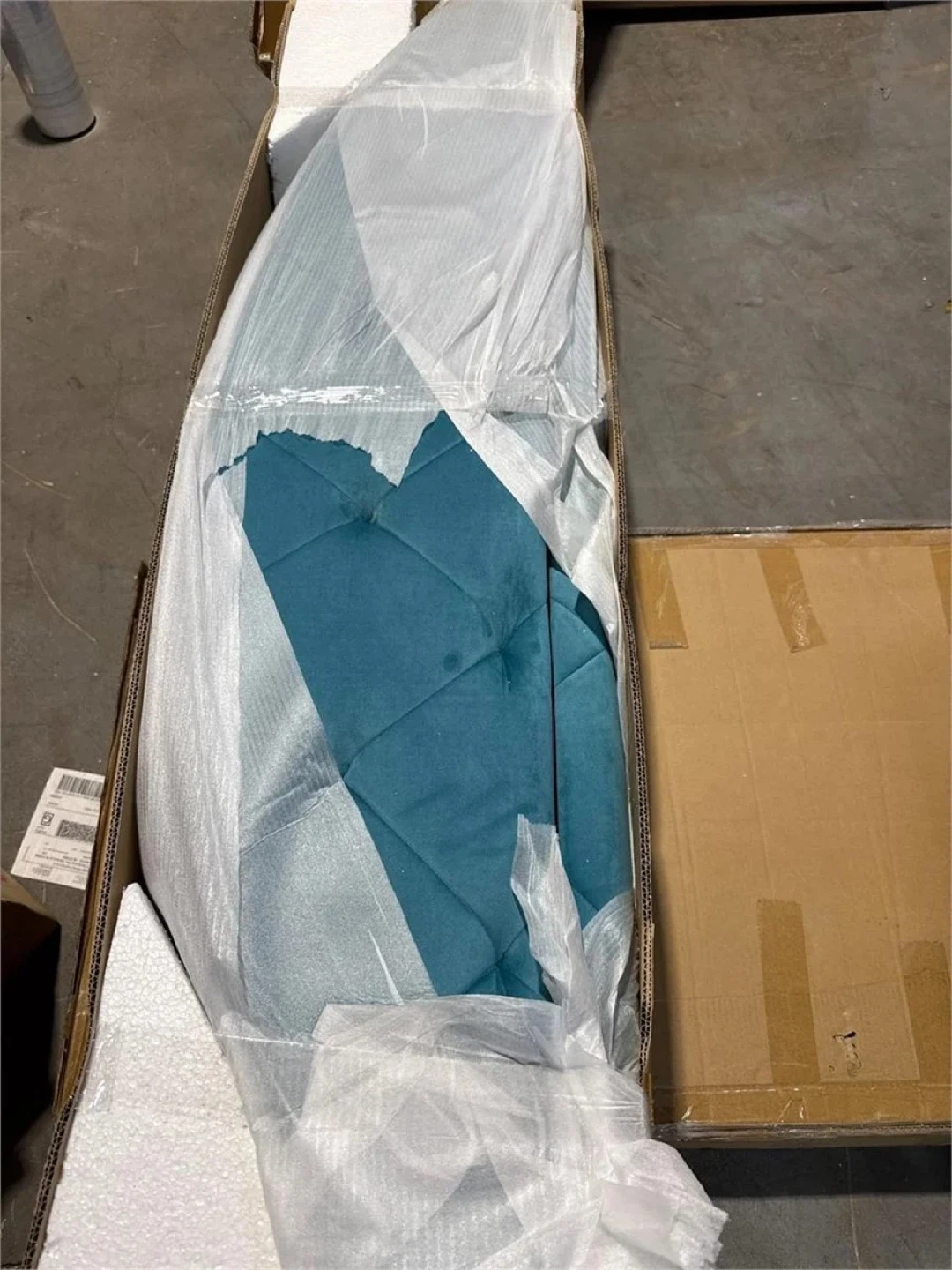 Teal Velvet King Bed Frame with Storage - photo 2
