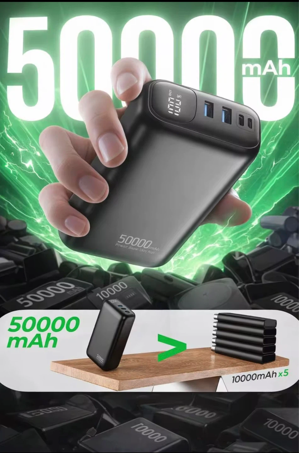50000mAh Portable Power Bank Charger - photo 2