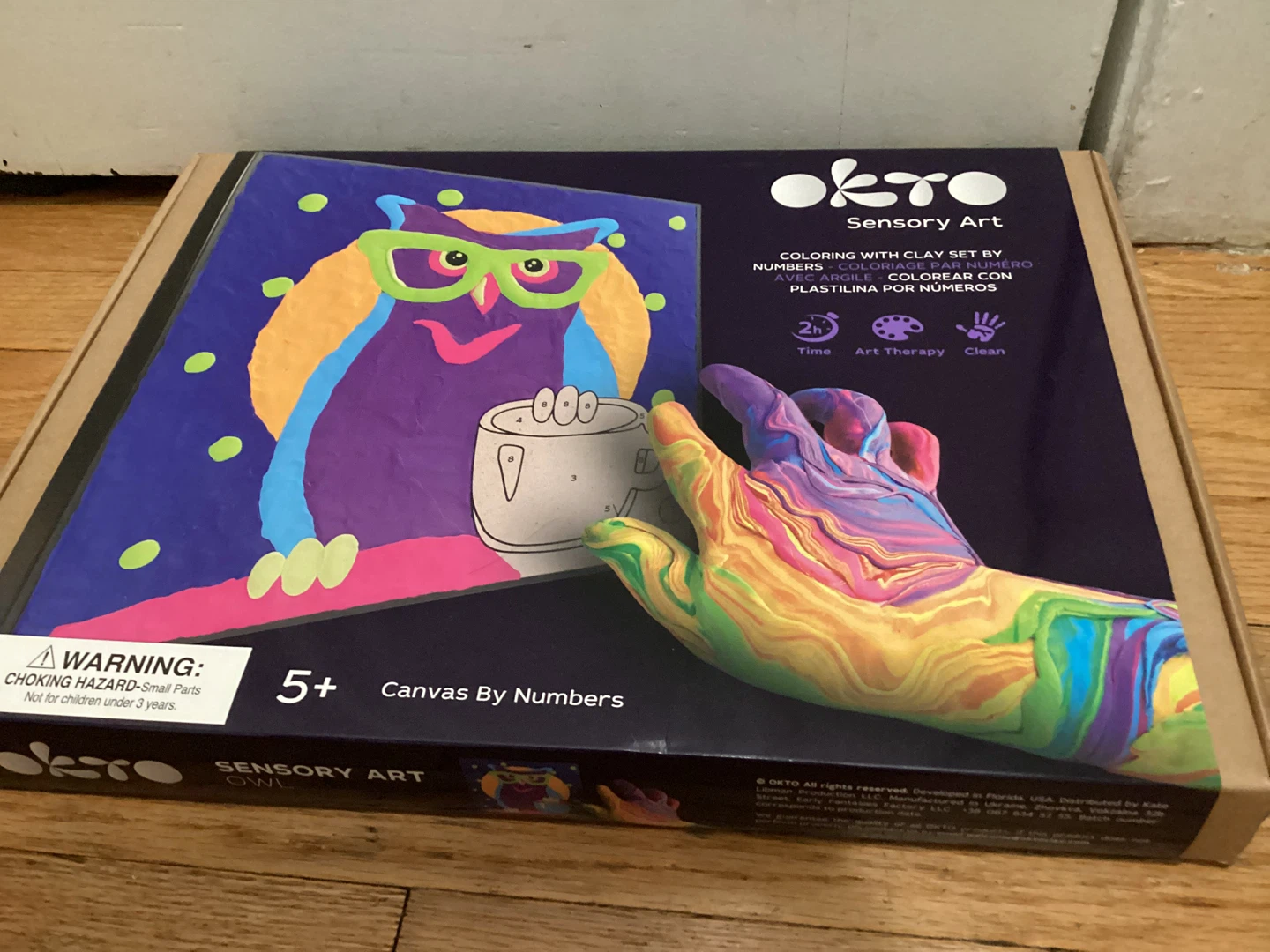 ⚽️New Okto Sensory Art Coloring with Clay Set - Owl