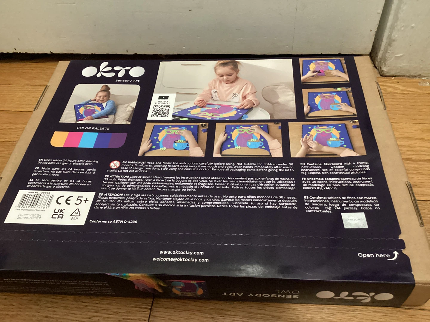 ⚽️New Okto Sensory Art Coloring with Clay Set - Owl - photo 2