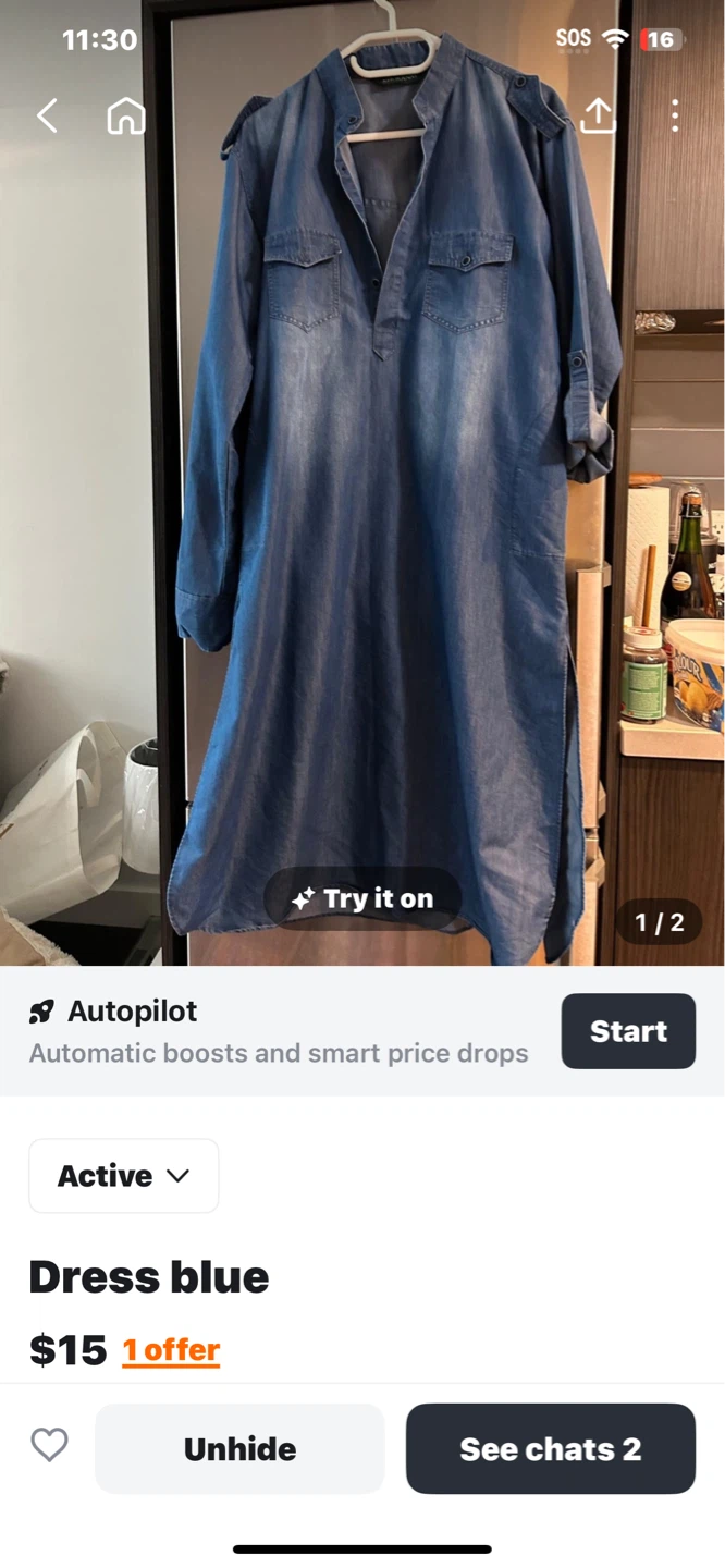 KHURANAS Denim Dress Size 40