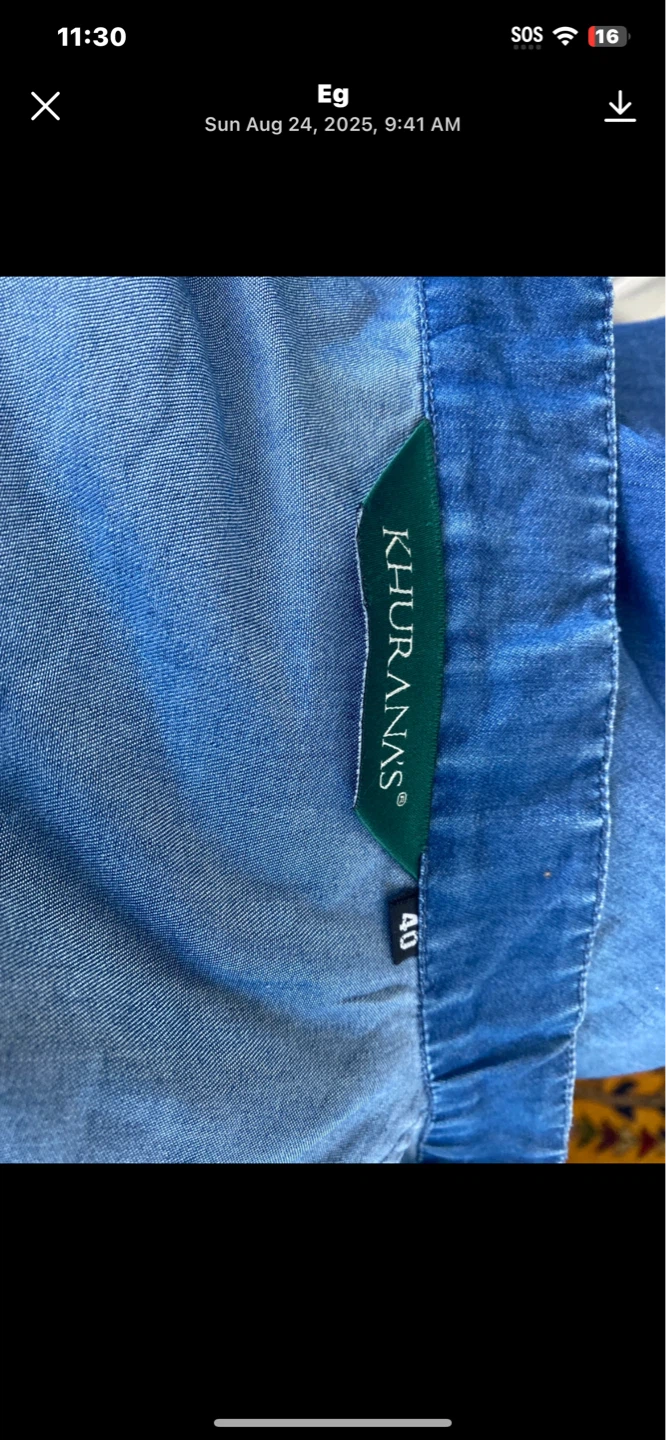 KHURANAS Denim Dress Size 40 - photo 2
