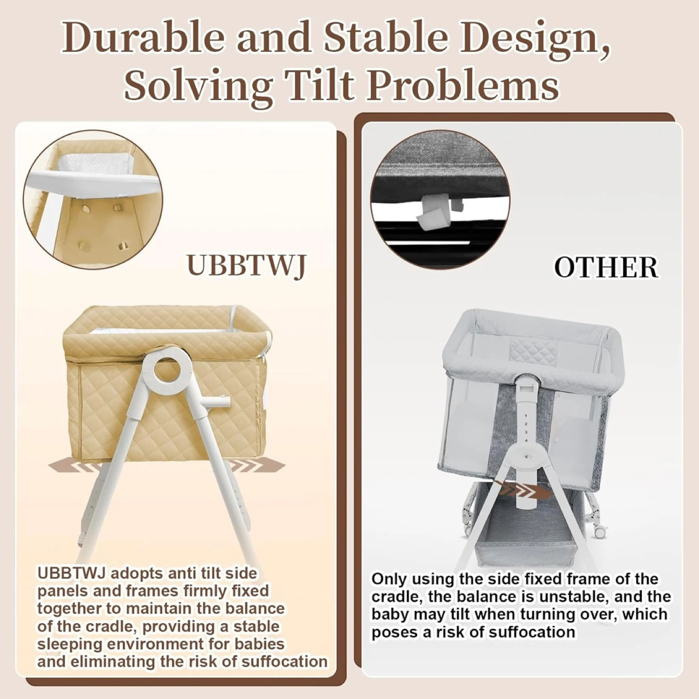 Brand New 4-in-1 Baby Bassinet Bedside Crib - photo 3