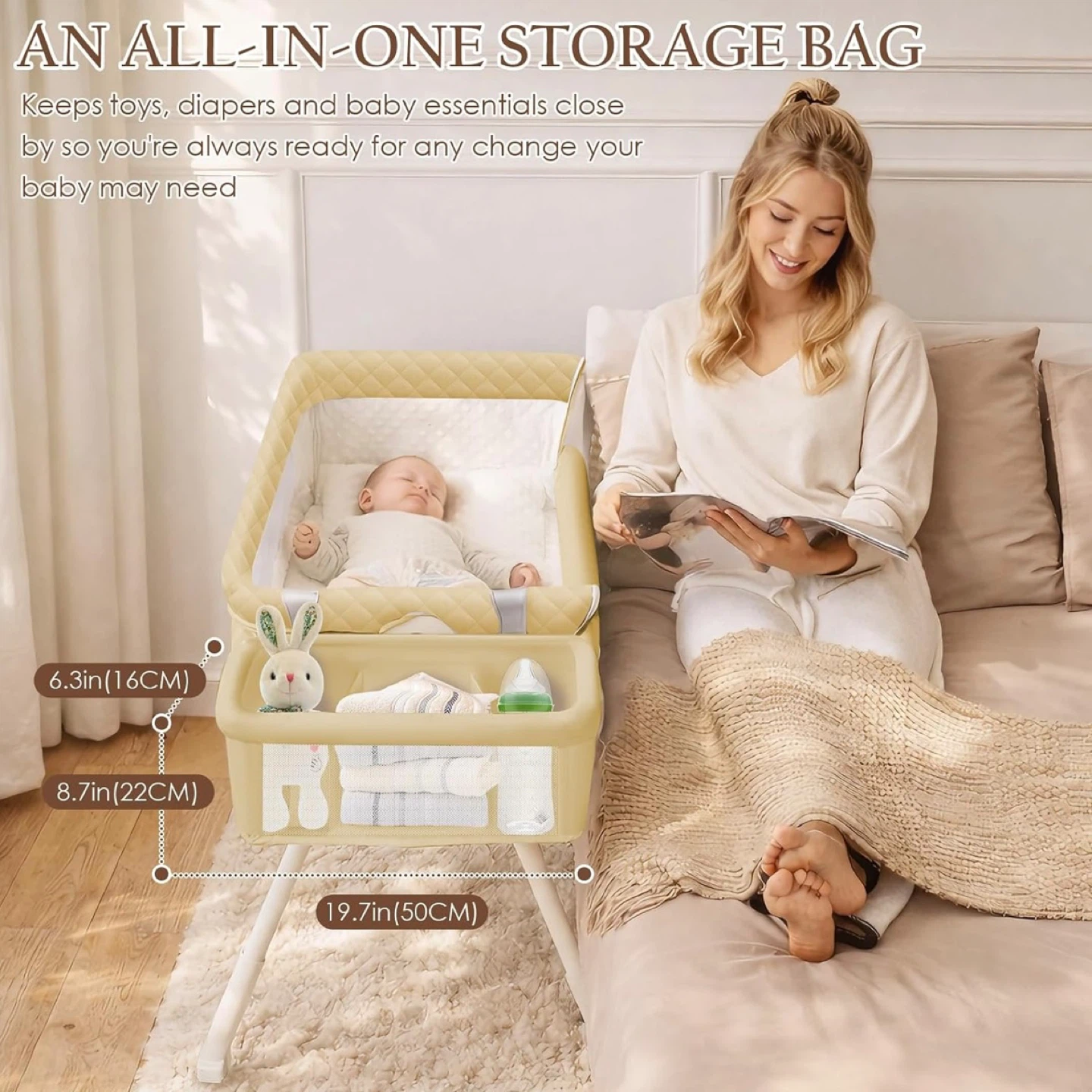 Brand New 4-in-1 Baby Bassinet Bedside Crib - photo 4