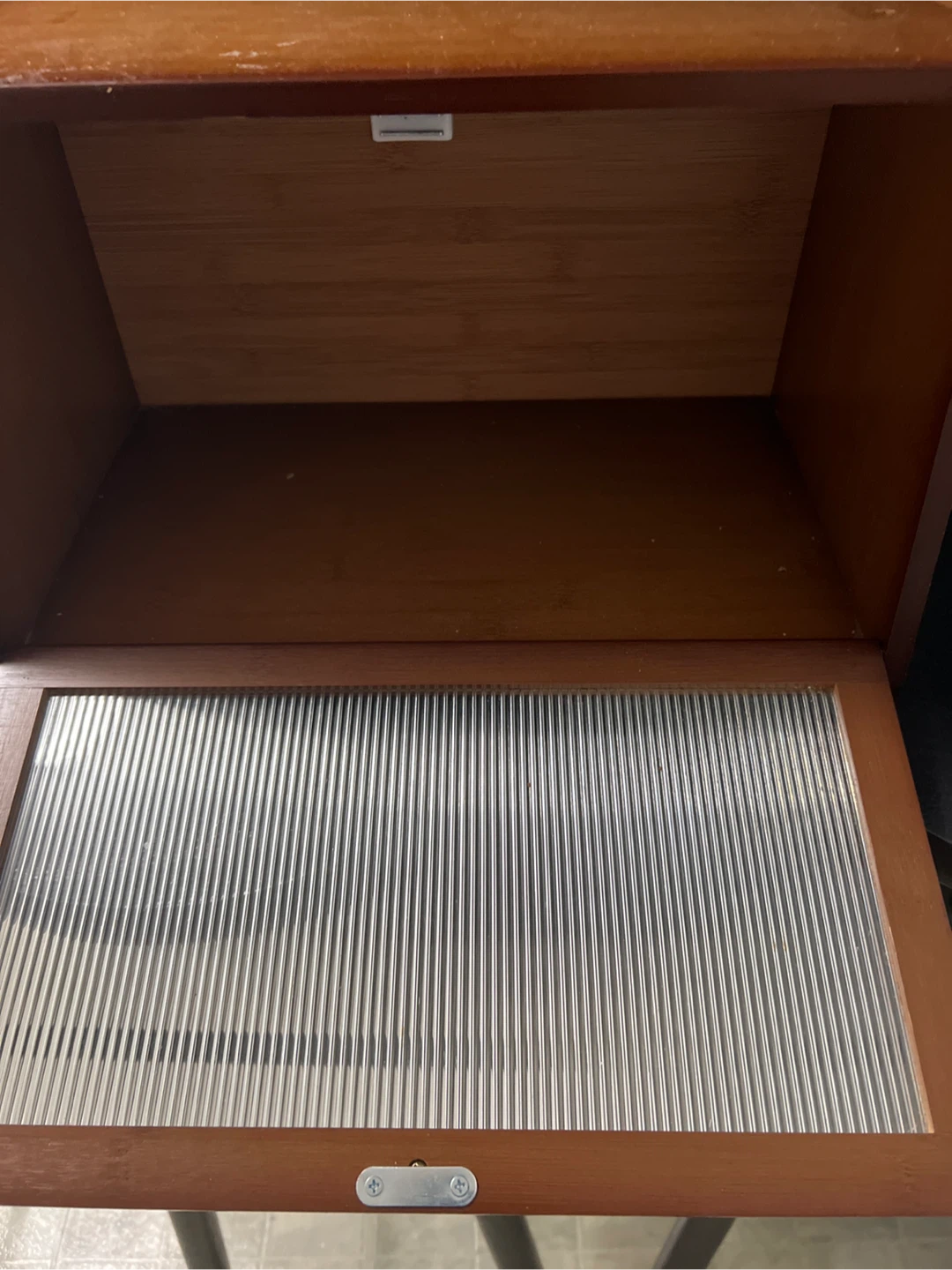 Wooden Bread Box with Glass Door - photo 2