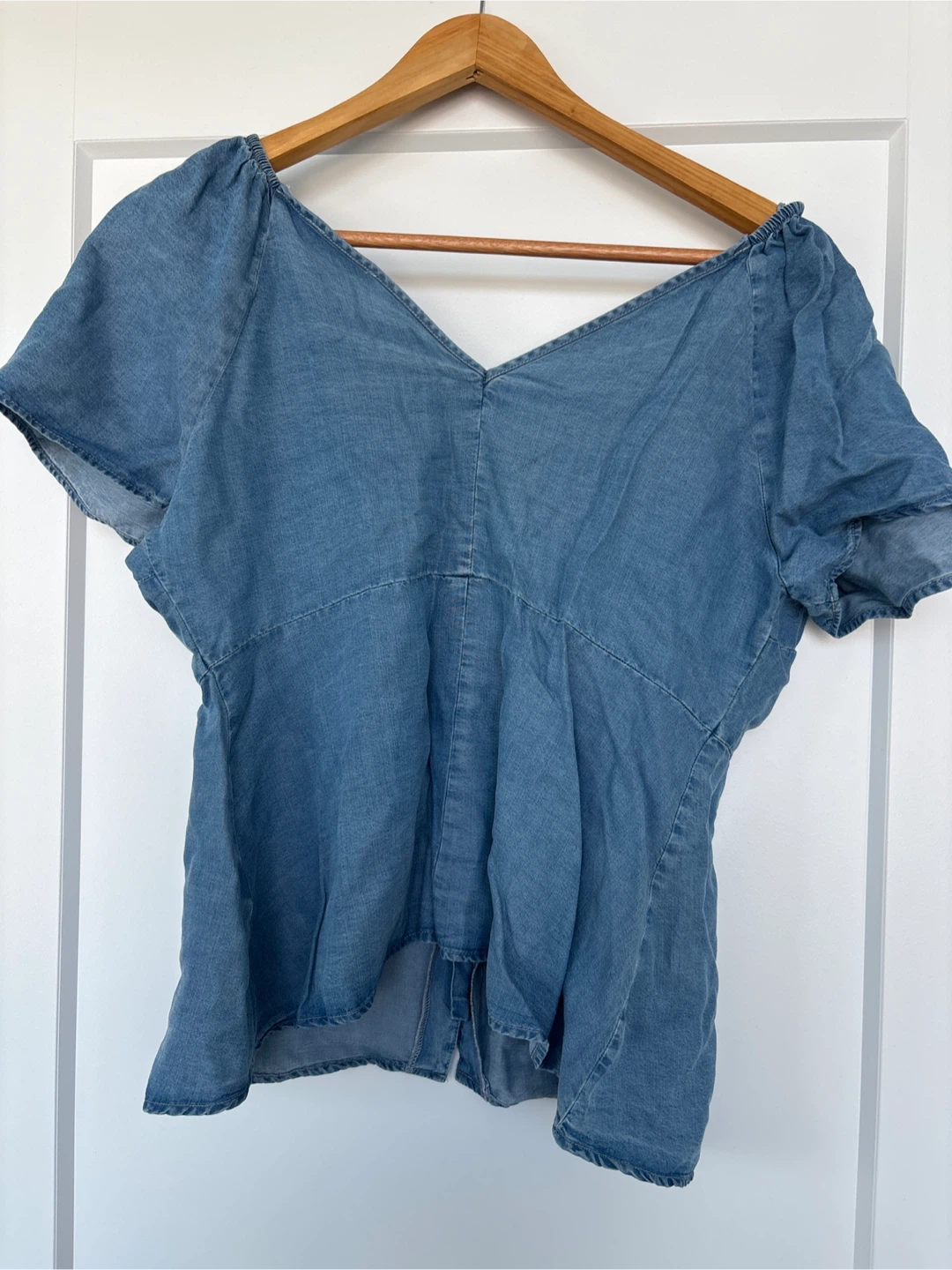 Zara Woman Denim Button-Up Top - photo 3