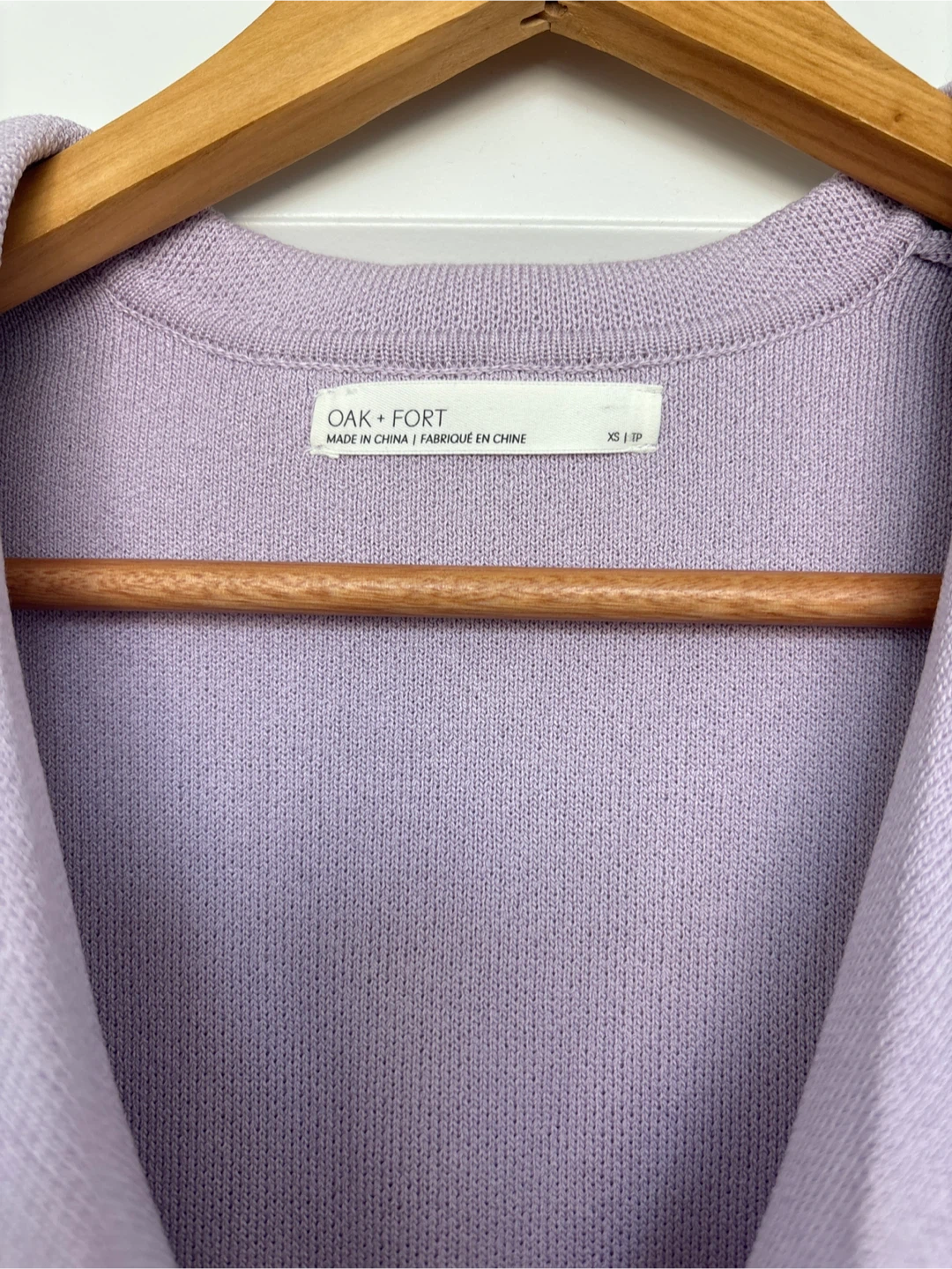 OAK + FORT Lavender Knit Button-Up Shirt - photo 2