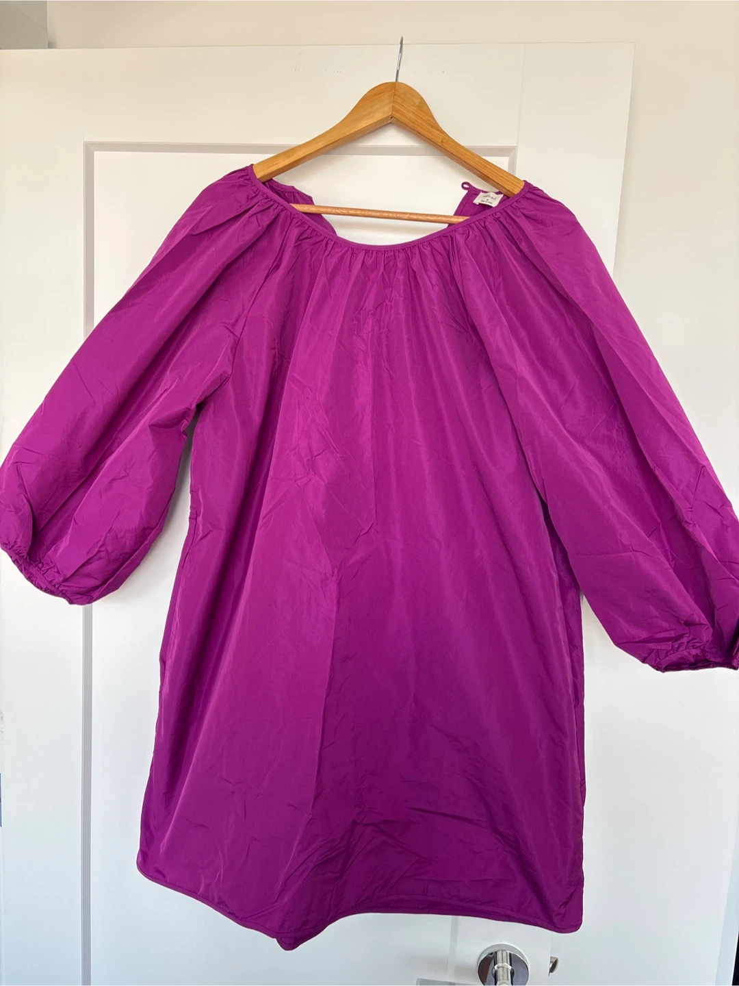 Wilfred Magenta Puff Sleeve Dress