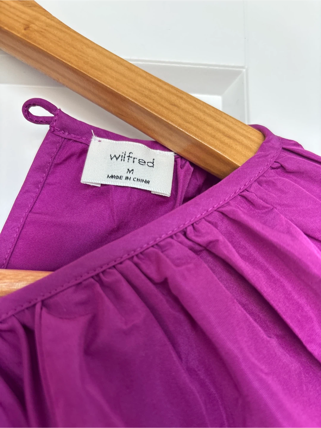 Wilfred Magenta Puff Sleeve Dress - photo 2