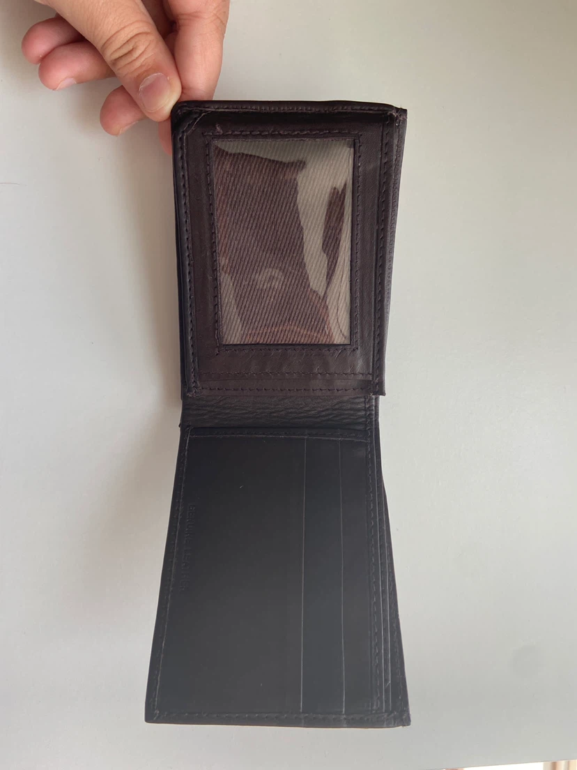 Brown Leather Bi-Fold Wallet - photo 2