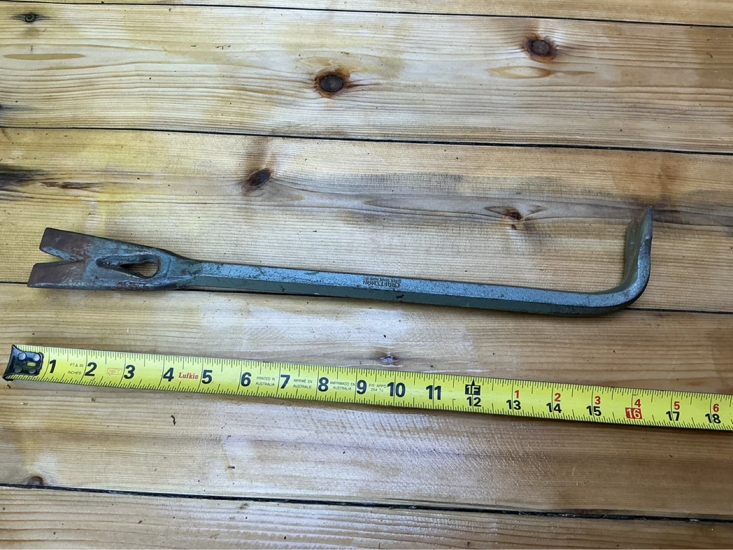 Vintage CRAFTSMAN 18” Rip Bar Nail Puller Pry Bar Wrecking Bar - photo 4