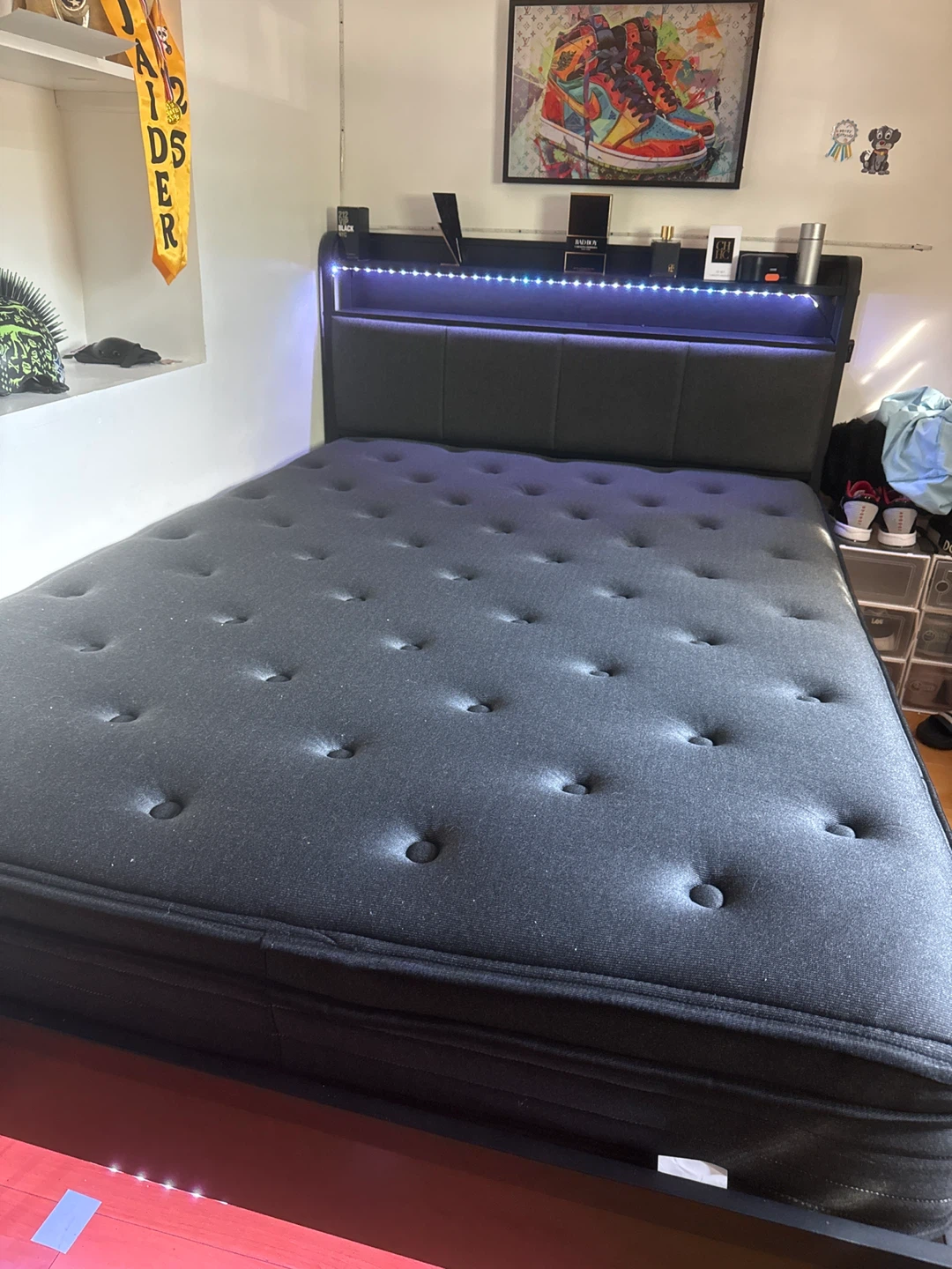 Dark Gray Tufted Mattress
