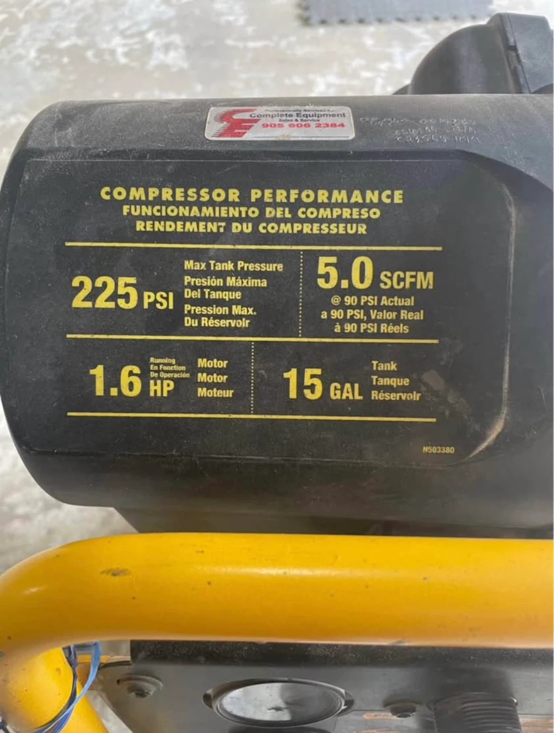 DEWALT 15 Gal Air Compressor - photo 2
