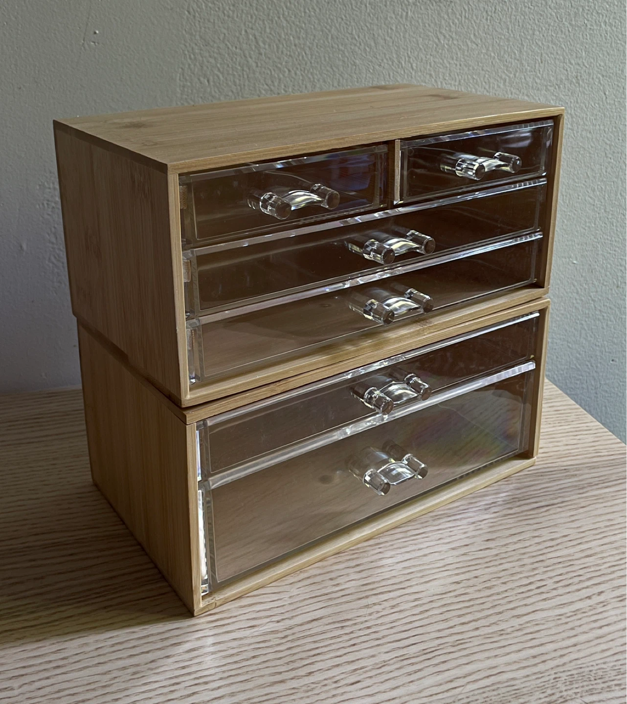 2PC Bamboo and Acrylic Drawer Organizer ⚽️