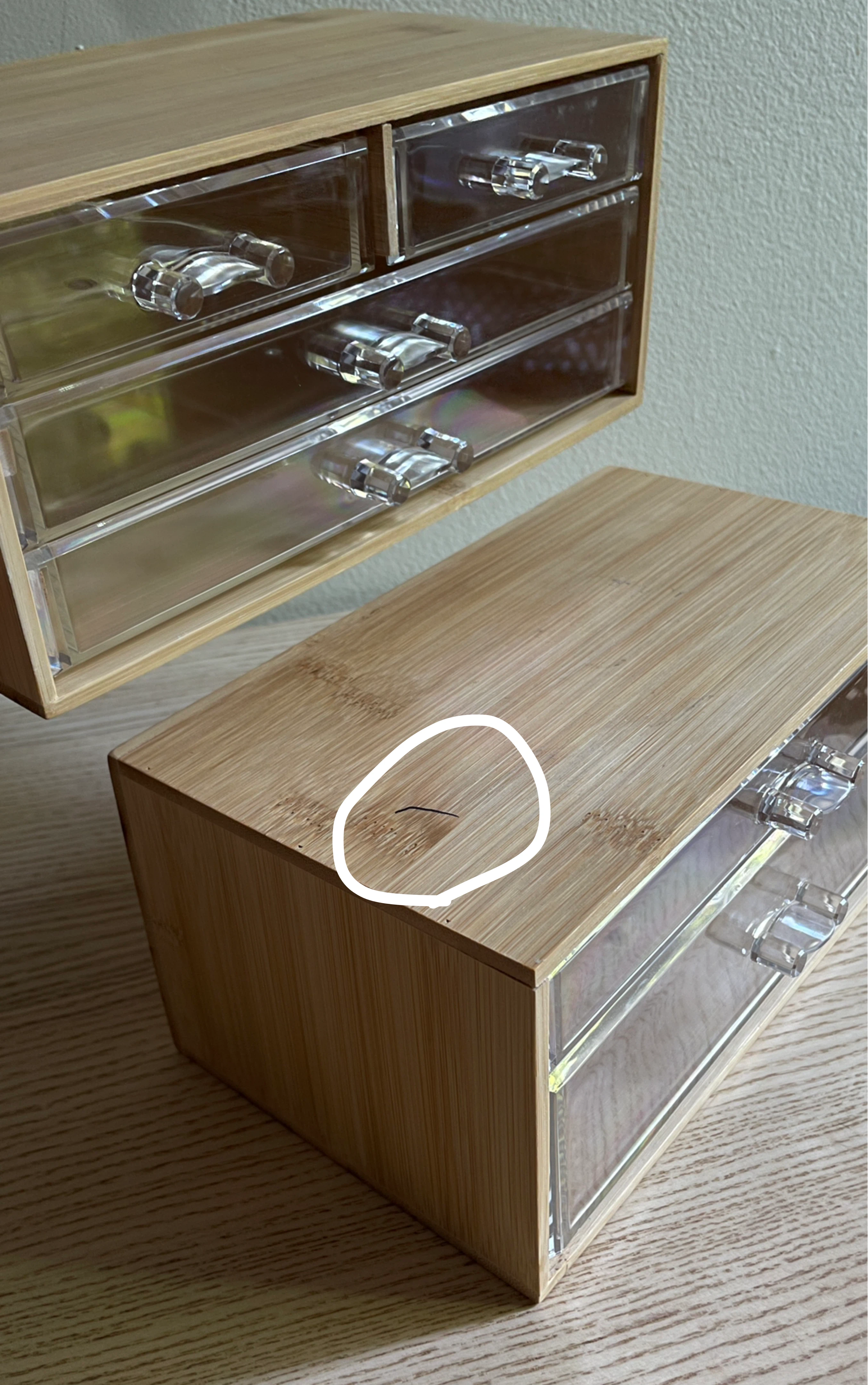 2PC Bamboo and Acrylic Drawer Organizer ⚽️ - photo 5