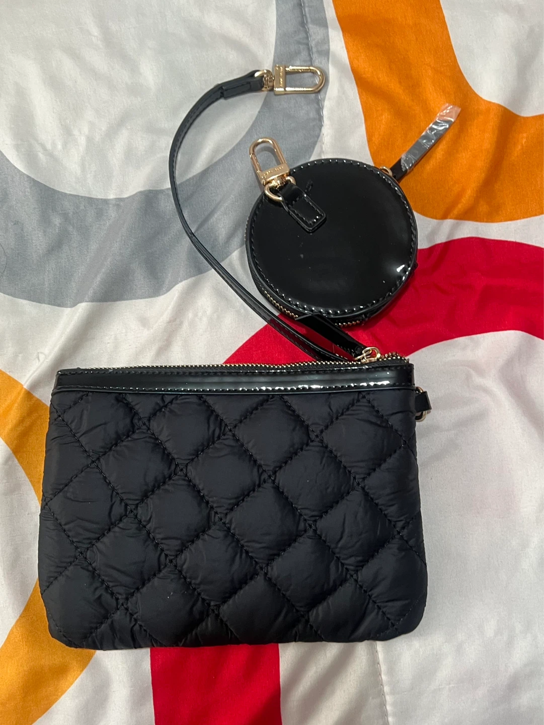 Anne Klein Black Quilted Pouch with Coin Purse Set - photo 3
