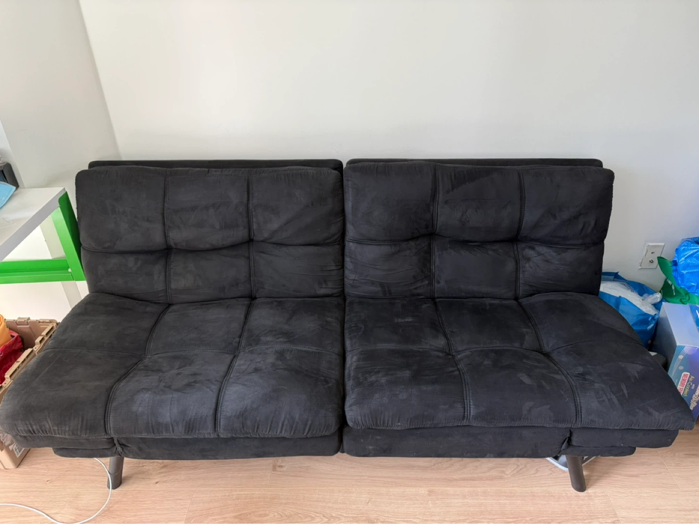 Black Velvet Sofa