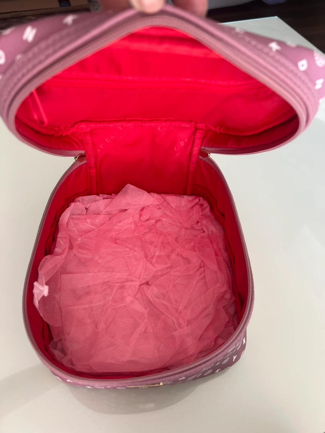 DKNY Pink Logo Cosmetic Bag - photo 4