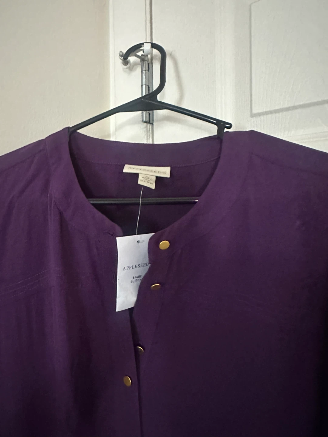 Appleseed Women's Purple Button-Front Dress - photo 3