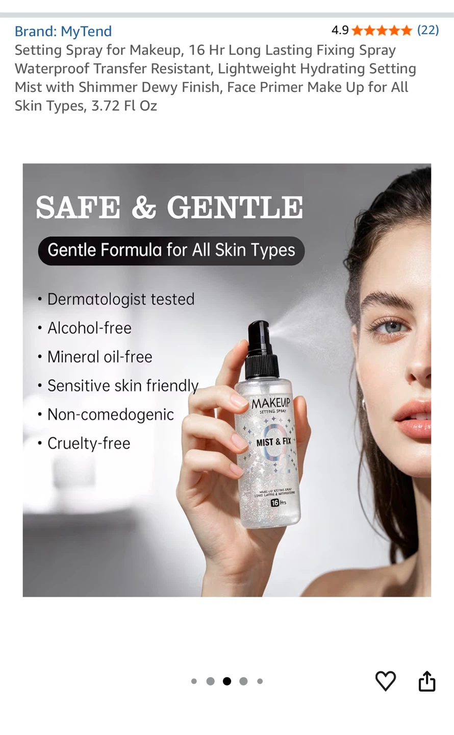 brand new. MyTend Setting Spray Makeup Mist 3.72 Fl Oz - photo 3