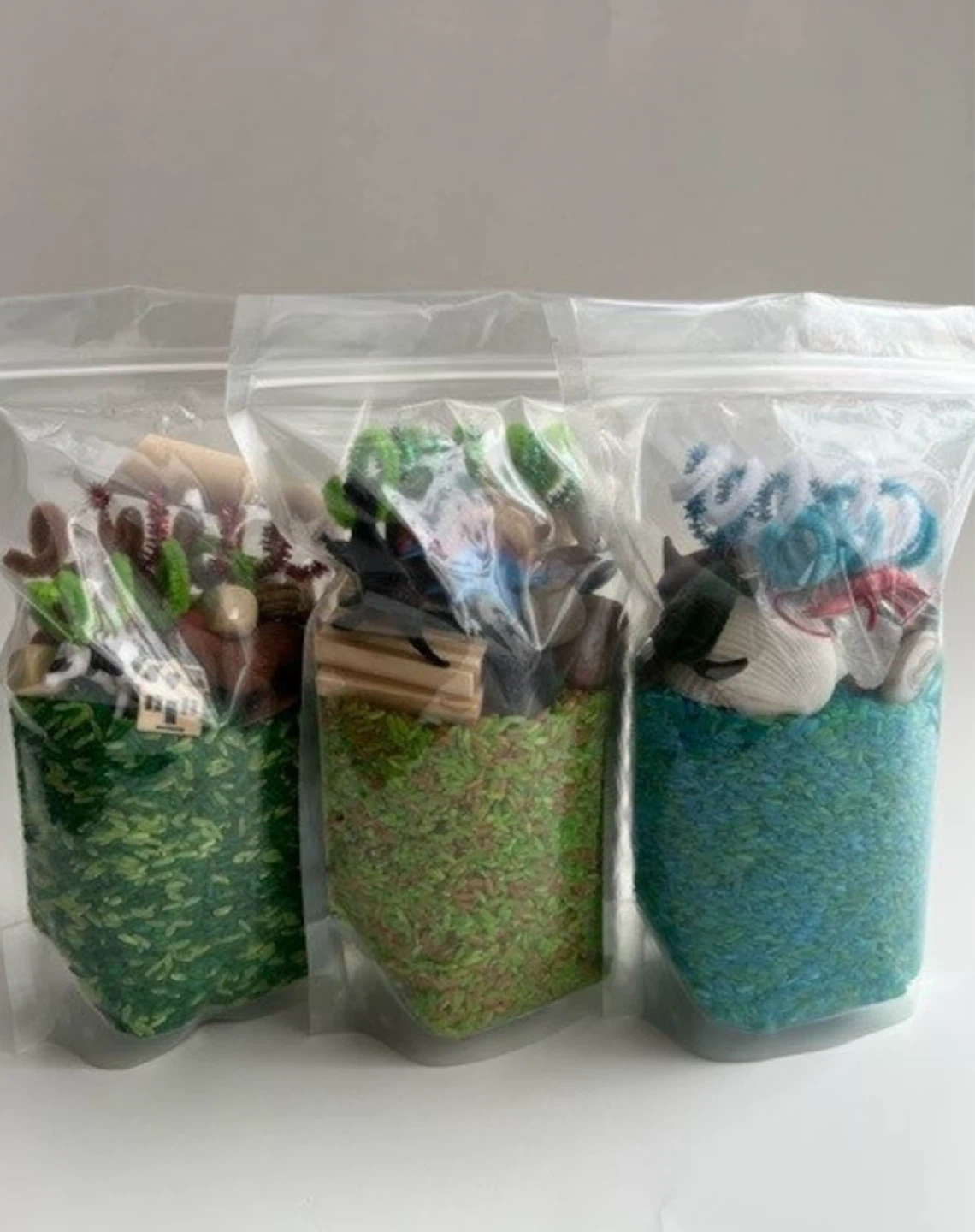 Sensory Bin Bags with Toys