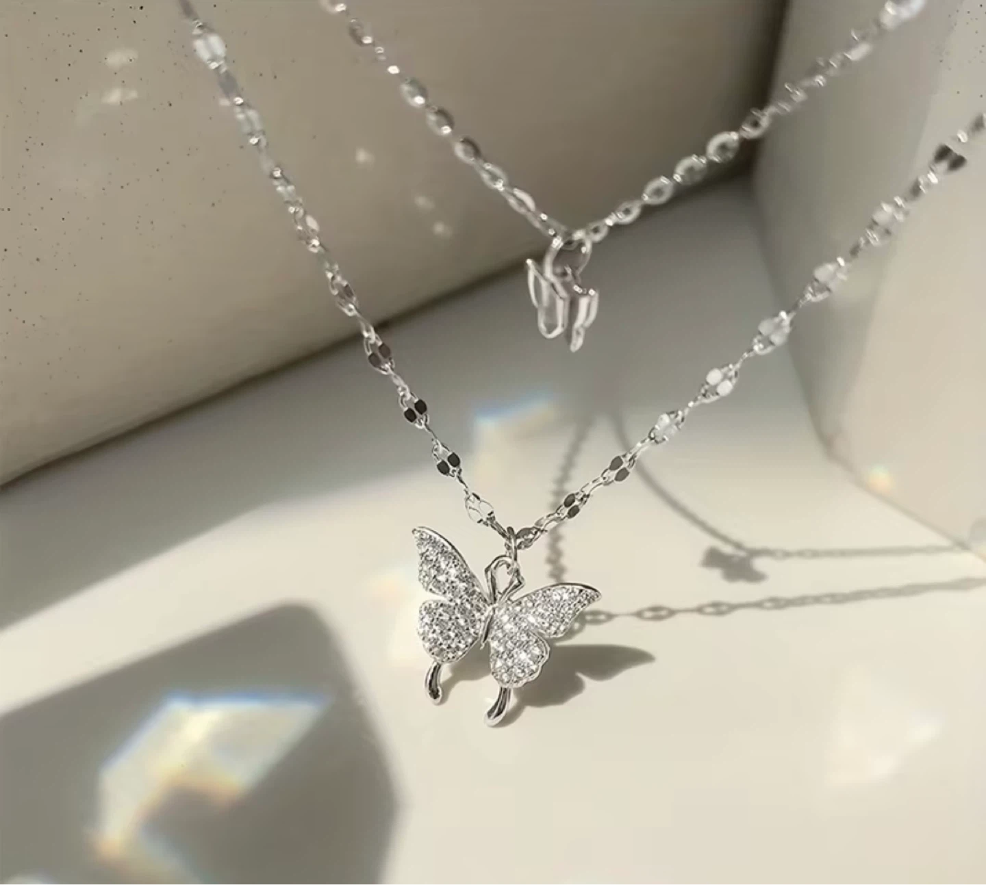 Silver Infinity Cross & Butterfly Necklace ($20 for one) - photo 2