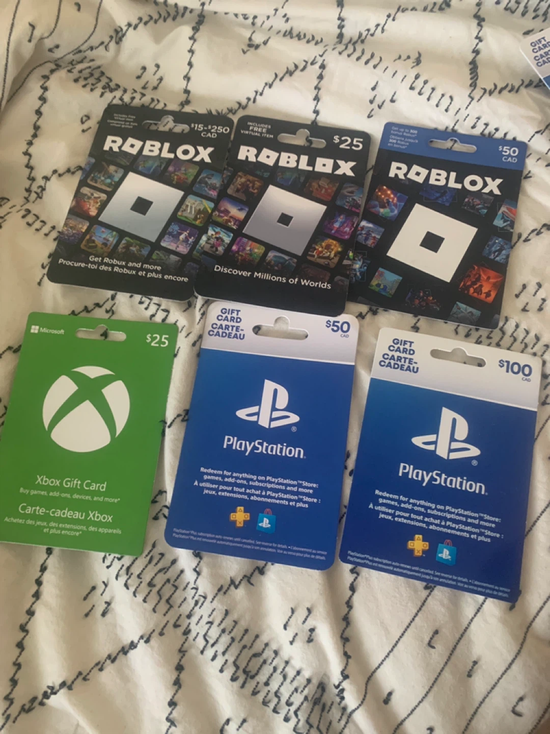 Roblox, Xbox & PlayStation Gift Cards