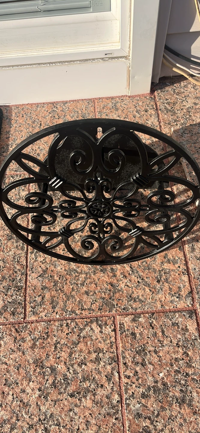 Black Ornate Metal Wall Shelf
