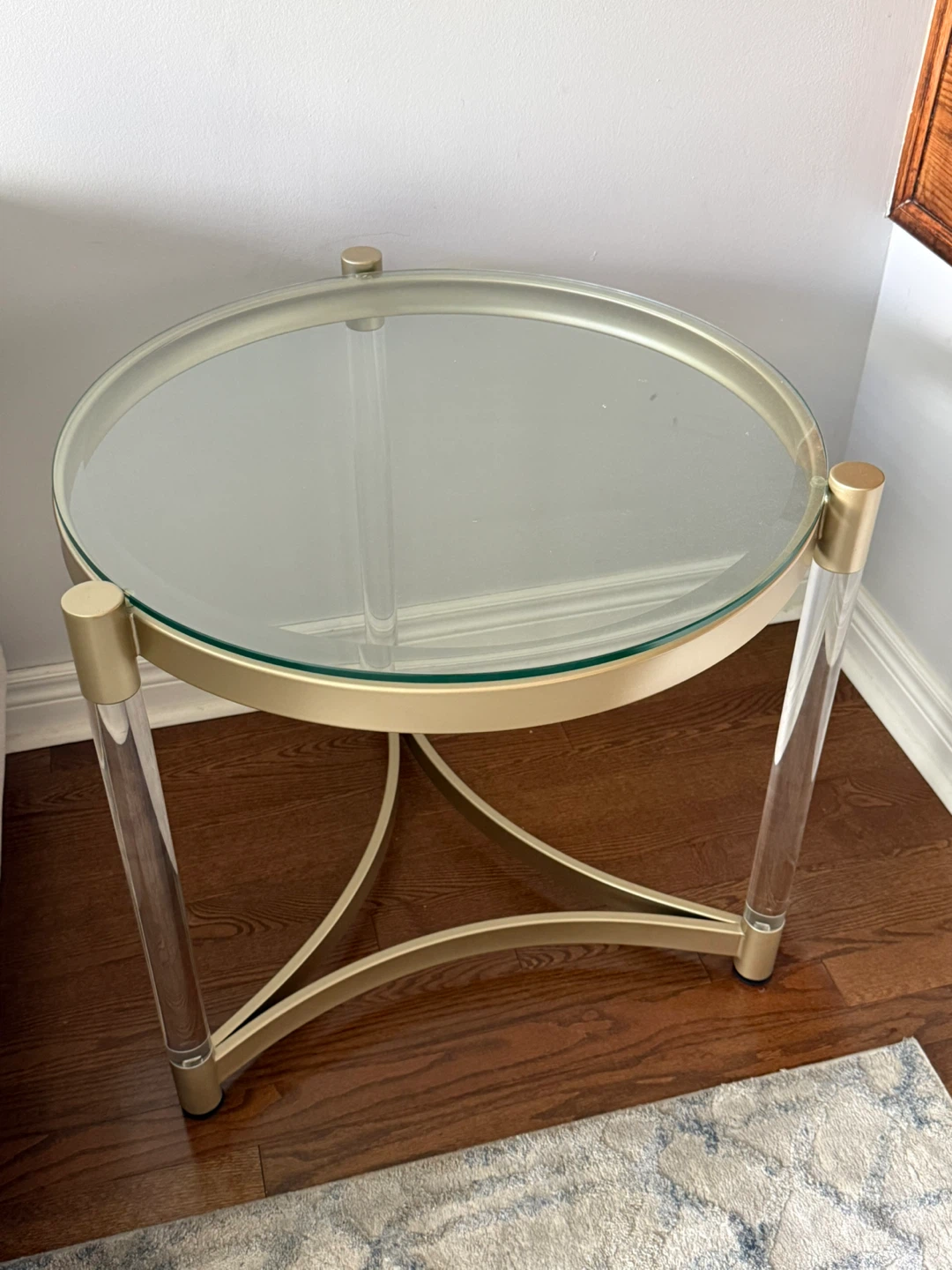 Glass Top Round Accent Table and two side tables - photo 2