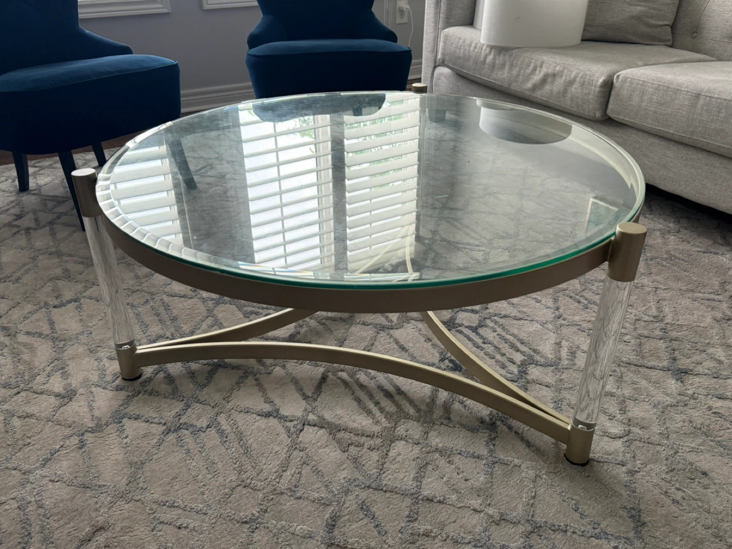 Glass Top Round Accent Table and two side tables - photo 3