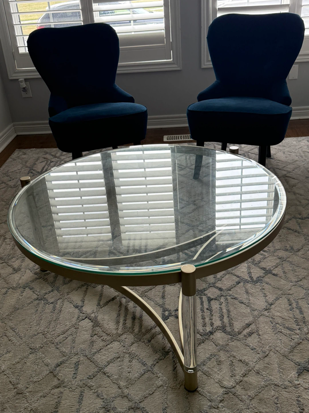 Glass Top Round Accent Table and two side tables - photo 5
