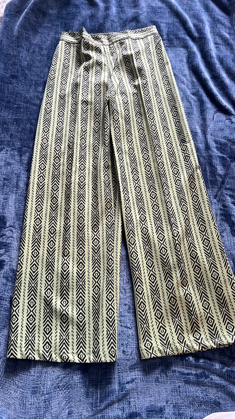 Women's Wide Leg Pants - Geometric Print - photo 2