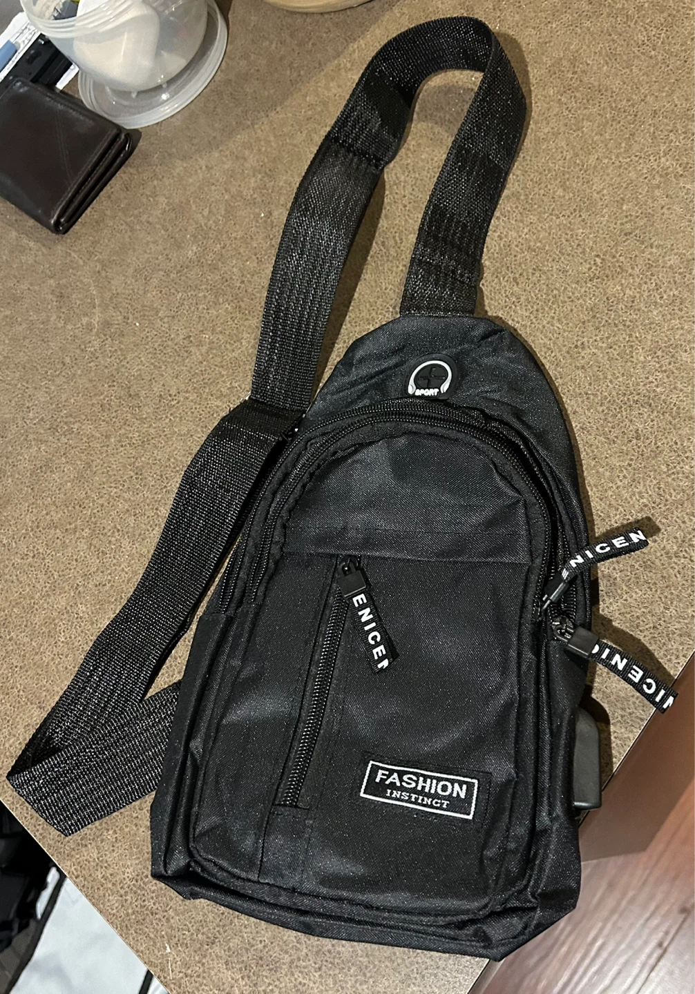 Black Sling “Nice” Bag
