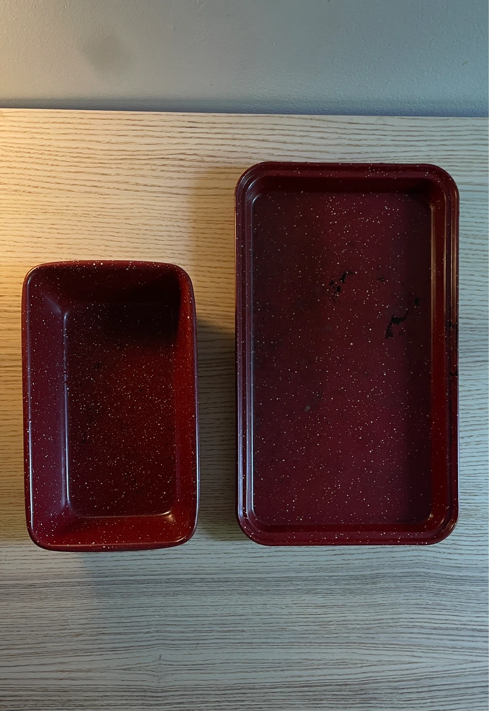 2PC SET - Maroon Speckled Baking Pans ⚽️ - photo 2
