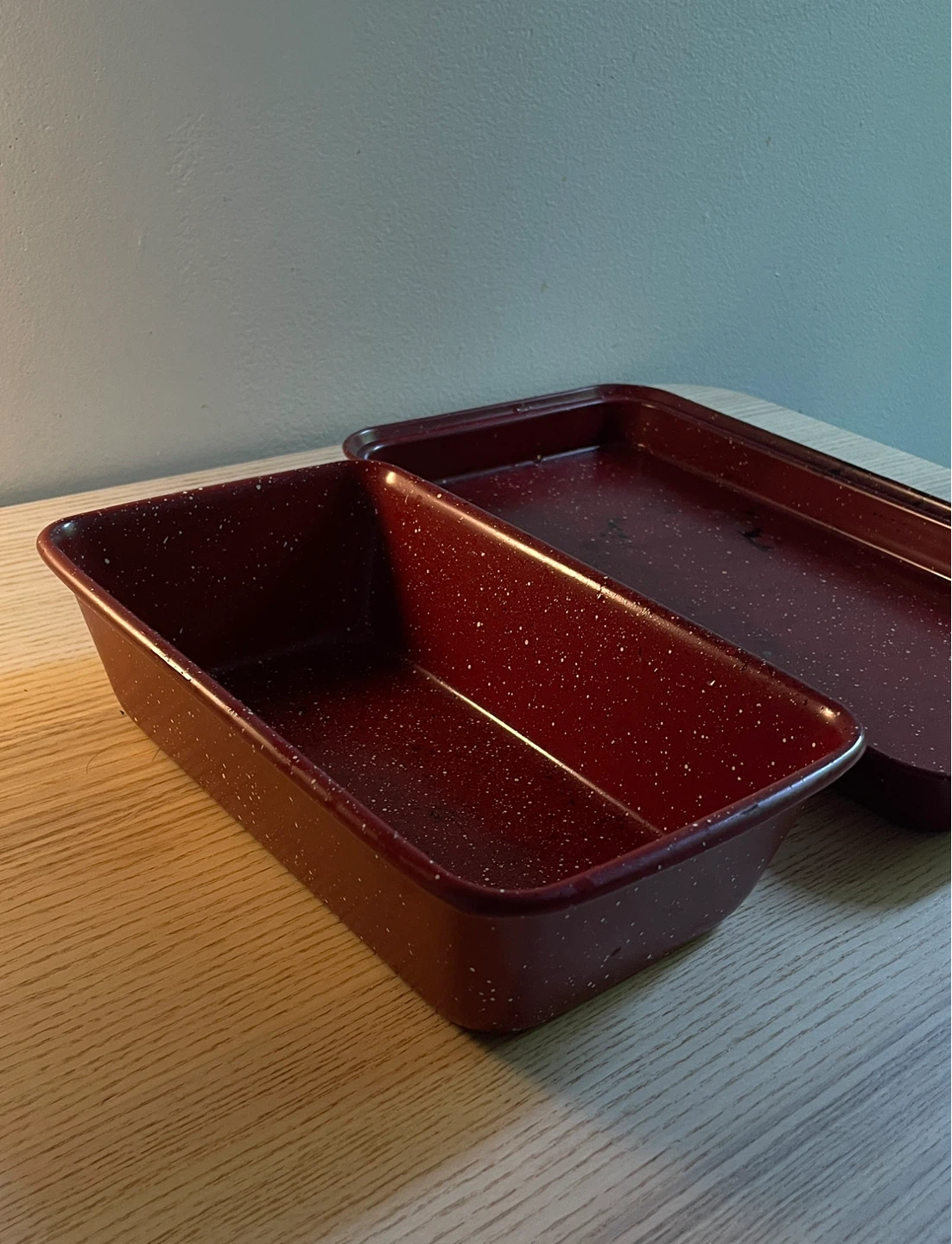 2PC SET - Maroon Speckled Baking Pans ⚽️ - photo 3