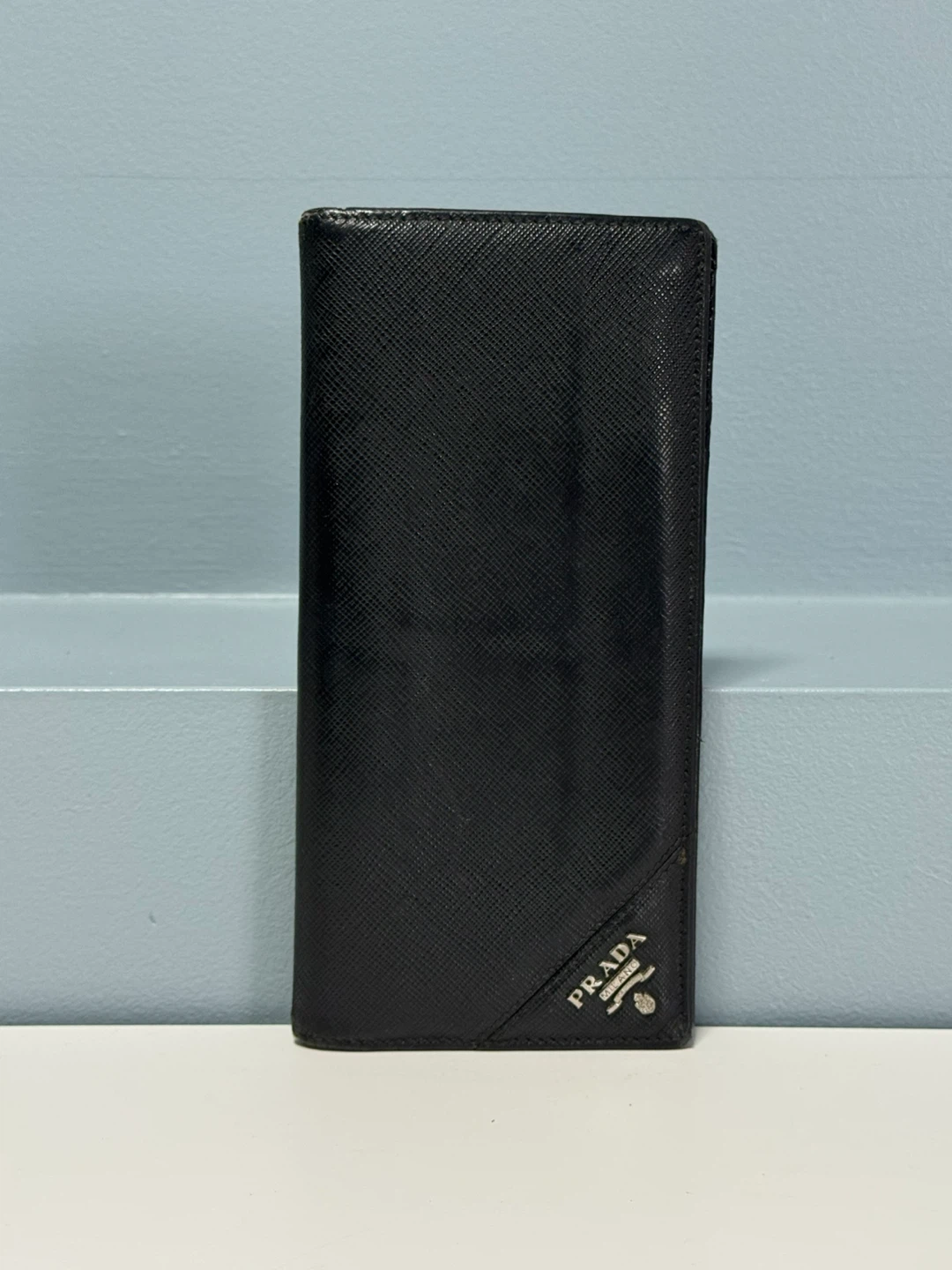 Prada Black Leather Bi-fold Wallet